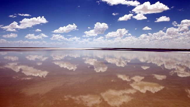 Lake Eyre Mirror Effect Clouds