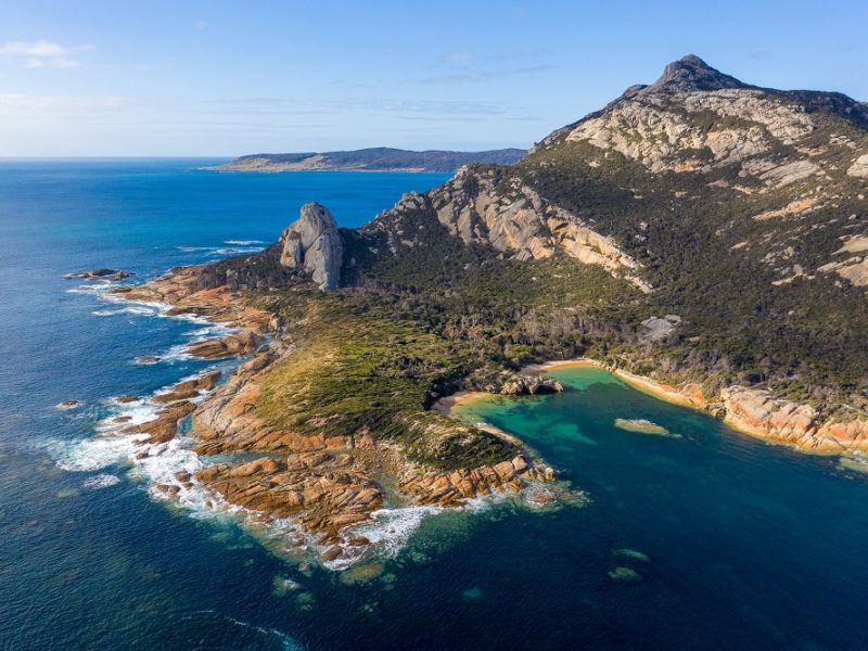 Aerial Of Coastline Near Killiekrankie, Flinders Island