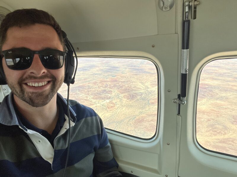 Touring Pilot Nick over outback Australia