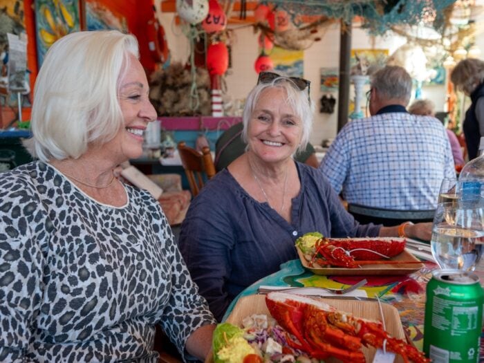 Crayfish for lunch on King Island