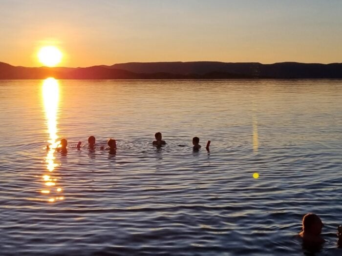 Sunset Swim On Lake Argyle