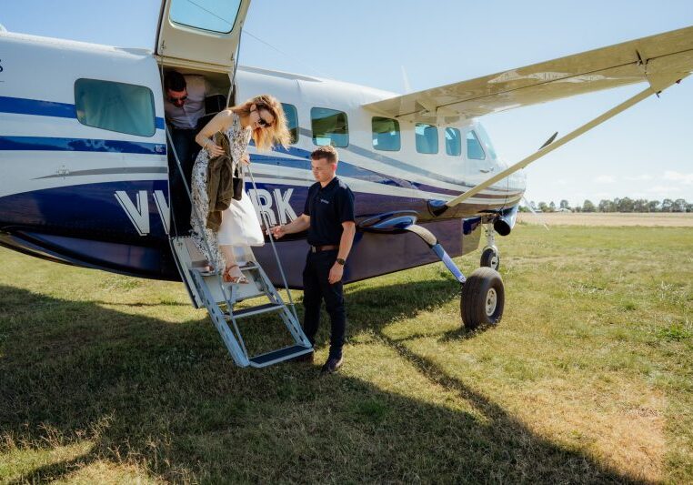 Landing at Brown Brothers, Milawa